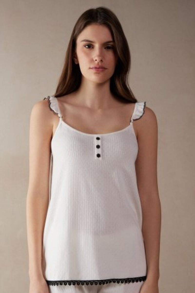 White Intimissimi Pure Joy Cotton Top | CAQCS88406